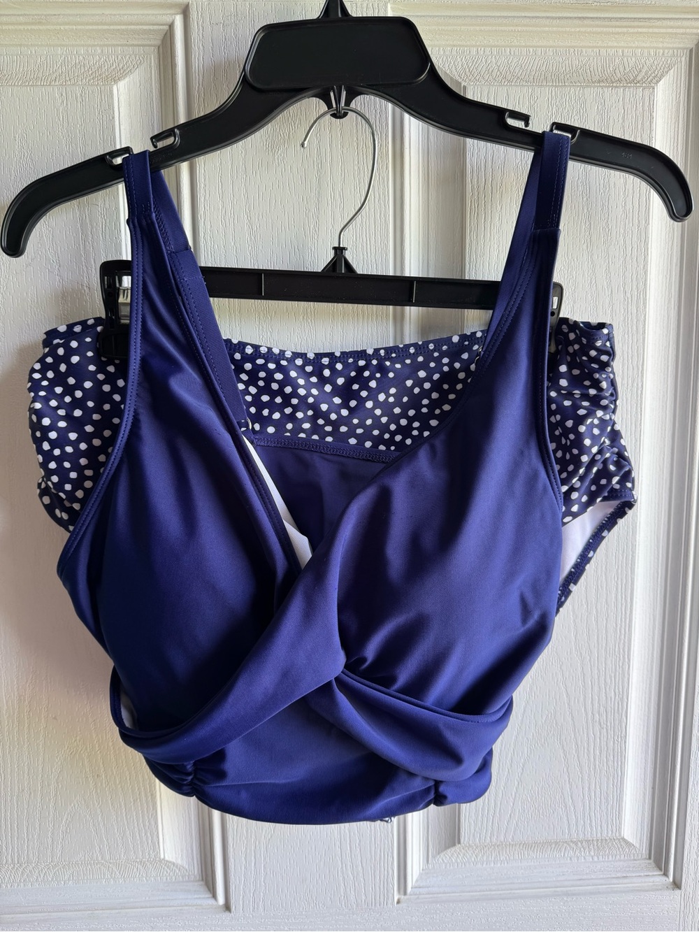 Dark Blue High Waisted Swim Set
